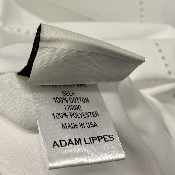 2022 NWT $1590 Adam Lippes Made USA Large White Cotton Midi Dress Ruffled V Neck - Picture 6 of 9